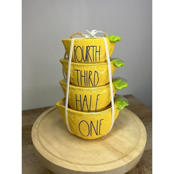 Rae Dunn set of Lemon MEASURING CUPS - Picture 1 of 4
